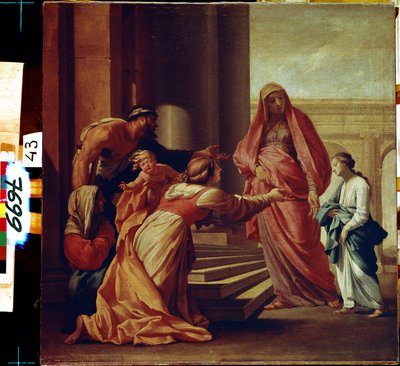 Ofiarowanie Najświętszej Maryi Panny autorstwa Eustache Le Sueur