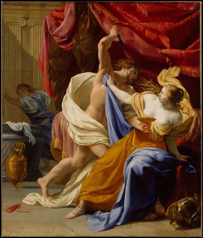 Gwałt Tamar, ok. 1640 (olej na płótnie) autorstwa Eustache Le Sueur