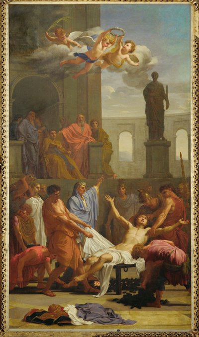 Męczeństwo świętego Wawrzyńca (obraz na płótnie) autorstwa Eustache Le Sueur