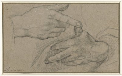 Studium dwóch rąk autorstwa Eustache Lesueur