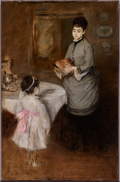 Podwieczorek, ok. 1874 r. (olej na płótnie) autorstwa Eva Gonzalès