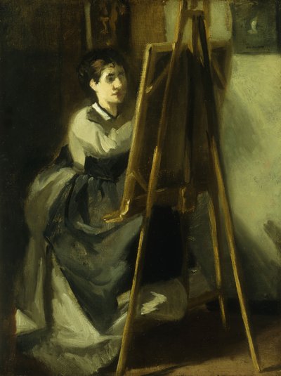 Młody uczeń; Młody uczeń, ok.1870 autorstwa Eva Gonzalès