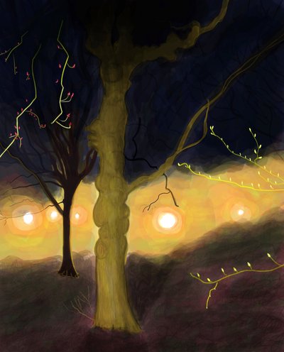 5:20 Prospect Park, Brooklyn (sztuka cyfrowa) autorstwa Evan Sklar