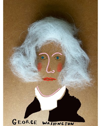 George Washington (rysunek kolażowy) autorstwa Evan Sklar
