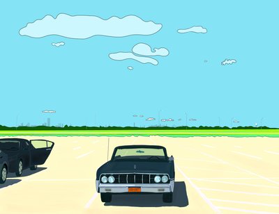 Parking, Rockaway Beach (grafika cyfrowa) autorstwa Evan Sklar