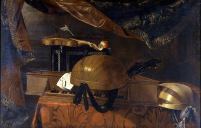 Instrumenty muzyczne. Obraz Evaristo Baschenisa (1617-1677). autorstwa Evaristo Baschenis