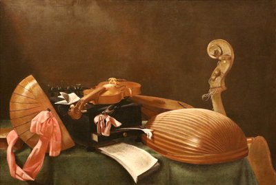 Włoski: Strumenti musicali Instrumenty muzyczne autorstwa Evaristo Baschenis