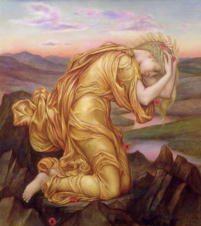 Demeter Żałoba za Persefoną, 1906 autorstwa Evelyn De Morgan