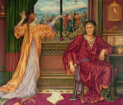 La cage doree - Pozłacana klatka, De Morgan, Evelyn (1855-1919). Olej na płótnie, Między 1900 a 1919. Galeria Watts autorstwa Evelyn De Morgan