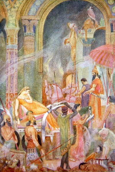 "Schwytanie Sarrapanu przez Tiglatha-Pilesera II", autorstwa Evelyn Paul