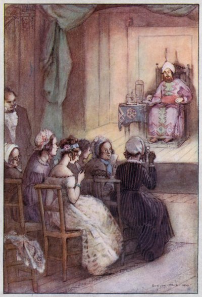 Ilustracja do Cranford autorstwa pani Gaskell (kolor lito) autorstwa Evelyn Paul