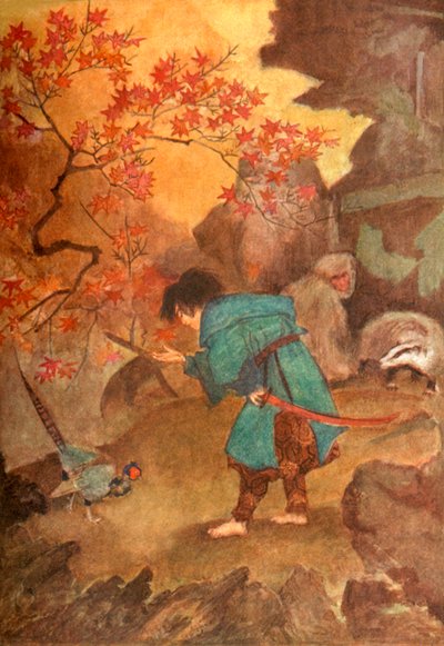 „Momotaro i bażant”, 1912. autorstwa Evelyn Paul