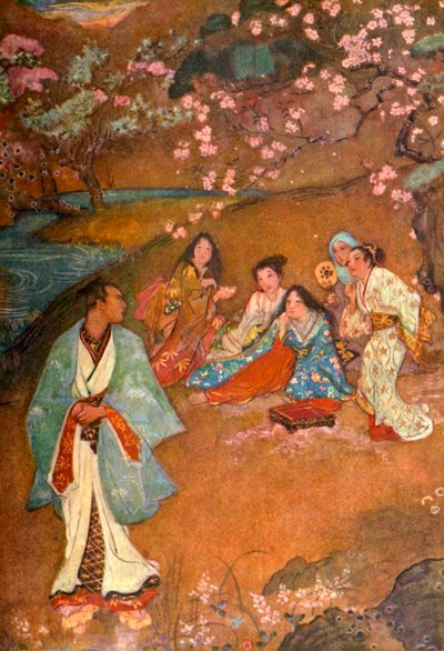 „Shingle i Yoshizawa przy fioletowej studni”, 1912. autorstwa Evelyn Paul