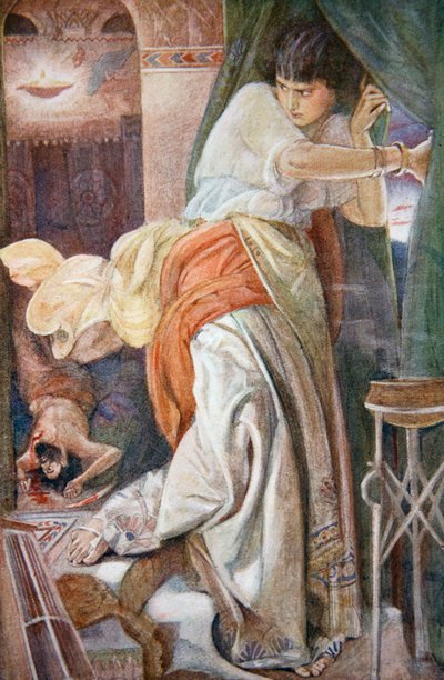 „Zabójstwo Setapo”, 1916. autorstwa Evelyn Paul