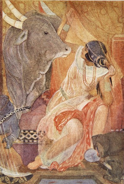 Zdrada żony Bitou, ilustracja z „Mity o starożytnym Egipcie” Lewisa Spence