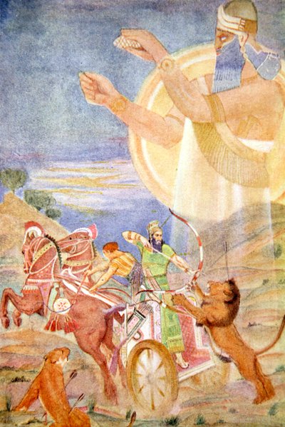 „Tiglath-Pileser I w reżyserii Niniba”, 1916. autorstwa Evelyn Paul