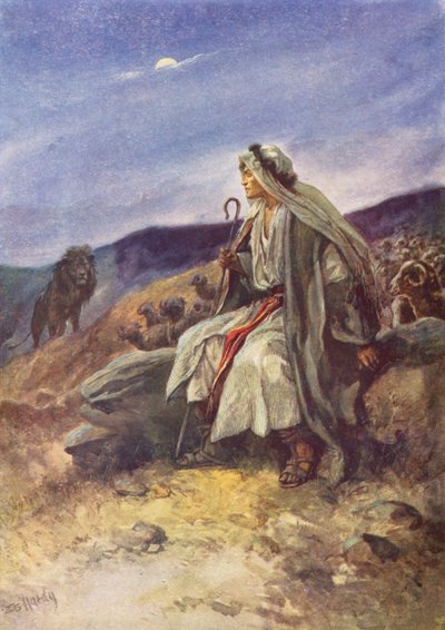 Dawid Odważny (kolorowa litografia) autorstwa Evelyn Stuart Hardy