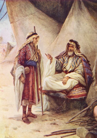Józef jako chłopiec (kolorowa litografia) autorstwa Evelyn Stuart Hardy