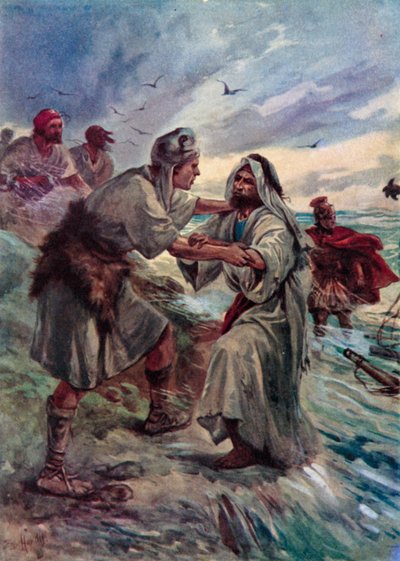Paul rozbił się (kolor lito) autorstwa Evelyn Stuart Hardy