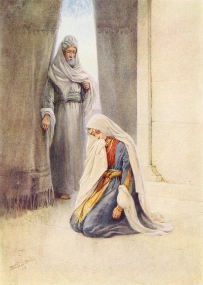 Matka, która poprosiła Boga o dziecko (kolorowa litografia) autorstwa Evelyn Stuart Hardy