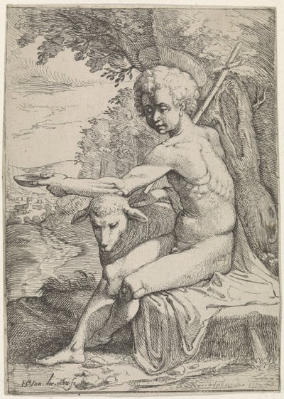 Jan Chrzciciel na pustyni autorstwa Everard Crynsz. van der Maes