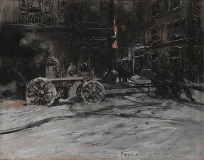 Scena ognia autorstwa Everett Shinn