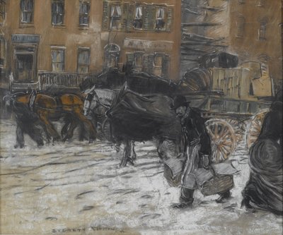 Zima na 21 ulicy, Nowy Jork autorstwa Everett Shinn