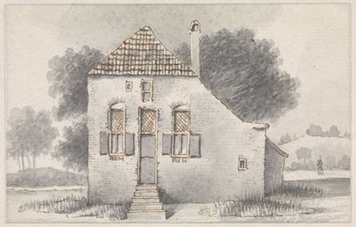 Dom w Zoelmond, w Betuwe, widziany od frontu autorstwa Evert Doublet