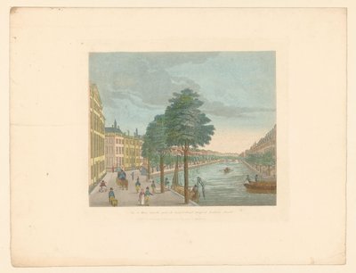 Widok na Herengracht przy Spiegelstraat w Amsterdamie Vue du Heere-Gracht, nagroda du Spiegel-Street jusqu