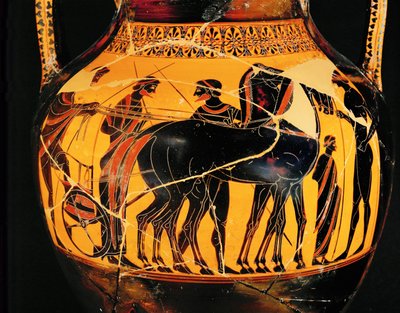 Odjazd wojownika w jego rydwanie ... autorstwa Exekias Exekias