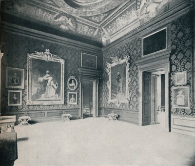 Salon Królowej Karoliny w Pałacu Kensington, ok. 1899, 1901 autorstwa Eyre and Spottiswoode