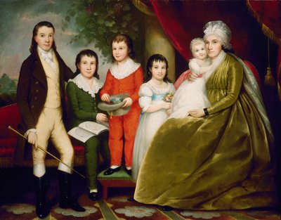 Pani Noah Smith i Rodzina, c. 1830. autorstwa Ezra Ames