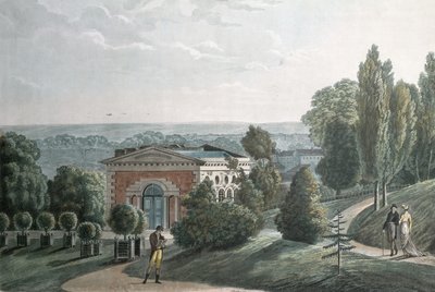 Cieplarnia w Jardin des Plantes, Paryż (akwatinta) autorstwa F.G. Wexelberg