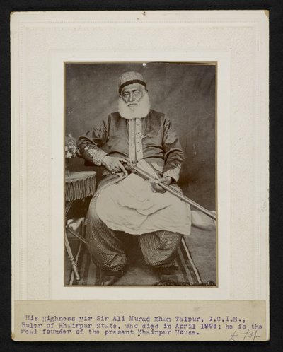 Sir Mir Ali Murad Khan Taipur III, władca stanu Khaipur autorstwa F.L. Wadhumal
