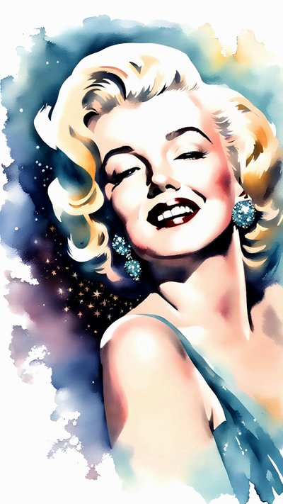 Piękny portret Marilyn Monroe na płótnie, dekoracja ścienna do salonu i studia, druk na żądanie autorstwa F. Abderrahim