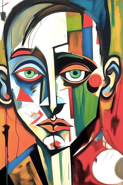 Smutny portret na płótnie, dekoracja ścienna | Wydruki na płótnie autorstwa F. Abderrahim