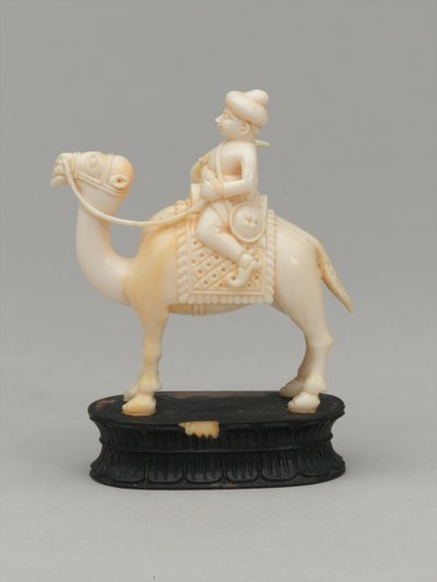 Czarny rycerz, figura szachowa, Indie, 1820 ok autorstwa F. Ernest Jackson