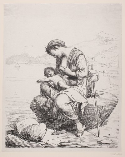 Młoda matka autorstwa F. Hendriksen