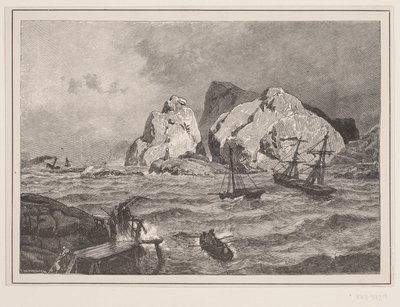 Port awaryjny na norweskim wybrzeżu autorstwa F. Hendriksen