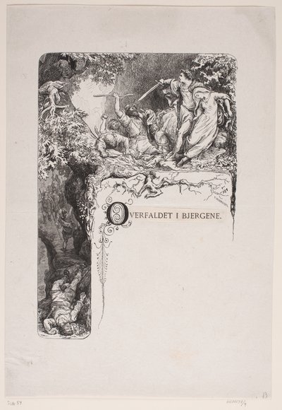 Szturm w górach autorstwa F. Hendriksen