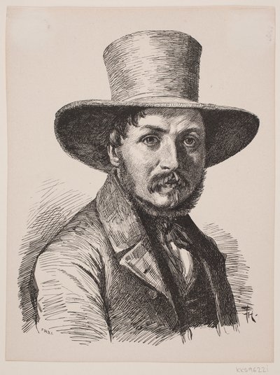 Portret Christen Købke autorstwa F. Hendriksen