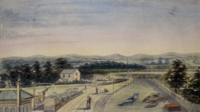 View from bridge at railway station, Lingfield, Surrey looking towards Crowhurst autorstwa F. J. P.