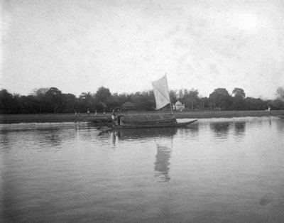 Rzeka Hooghly, Alipore, Indie, 1905-1906 autorstwa F. L. Peters