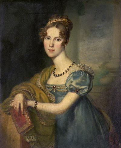 Henrietta Fane, hrabina de Salis (olej na miedzi) autorstwa F. Van Donne