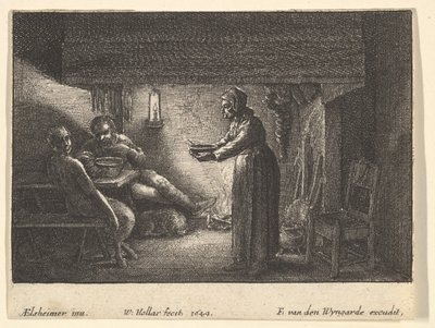 Satyr i chłop, 1644. autorstwa F van den Wyngarde