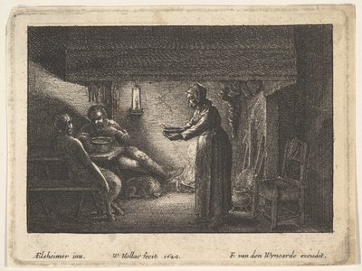 Satyr i chłop, 1644. autorstwa F van den Wyngarde