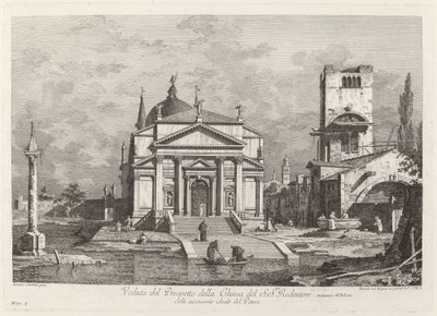 Widok prospektu kościoła św. Odkupiciel autorstwa Fabio Berardi after Canaletto