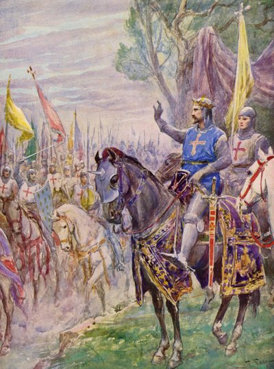 La Gerusalemme Liberata autorstwa Torquato Tasso: Canto 1, strofa 35 (kolorowa litografia) autorstwa Fabio Fabbi
