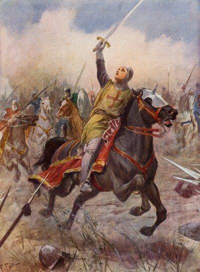 La Gerusalemme Liberata autorstwa Torquato Tasso: Canto VIII, strofa 17 (kolorowa litografia) autorstwa Fabio Fabbi