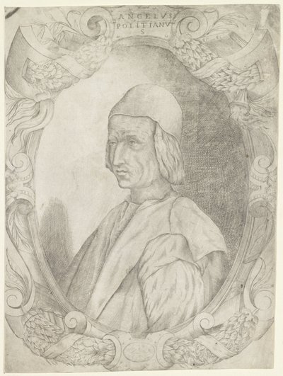 Portret van Agnolo Poliziano autorstwa Fabio Licinio